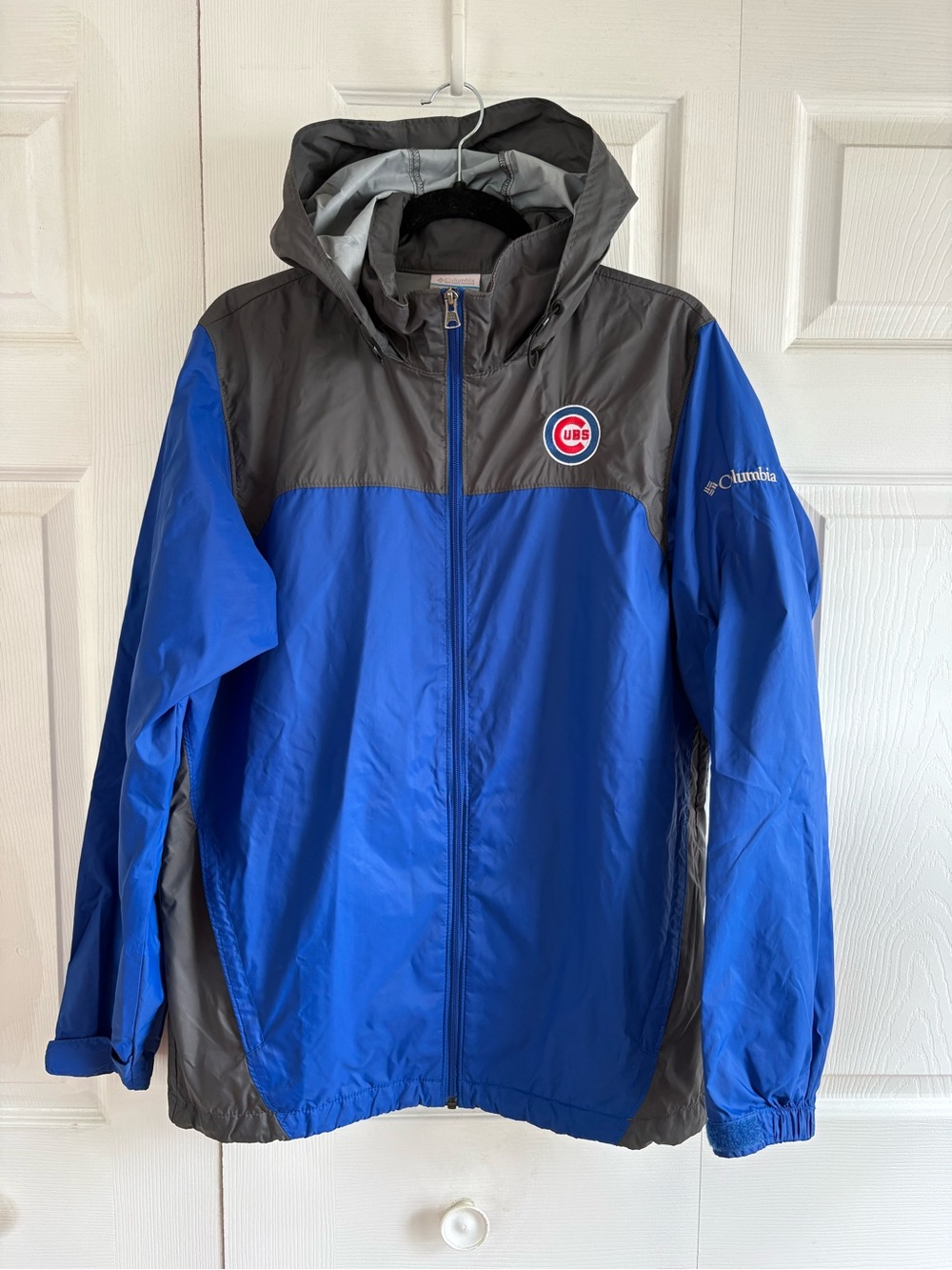 Columbia Glennaker Lake Cubs Nylon Rain Hooded Jacket Coat Blue Men S Women L